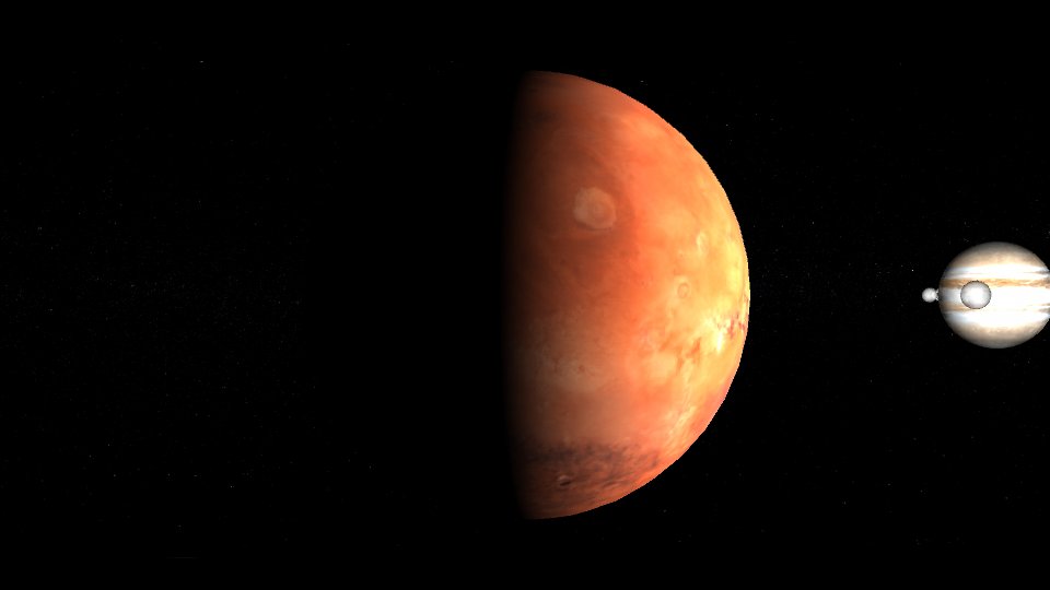 Rendered still showing the sun as the light source